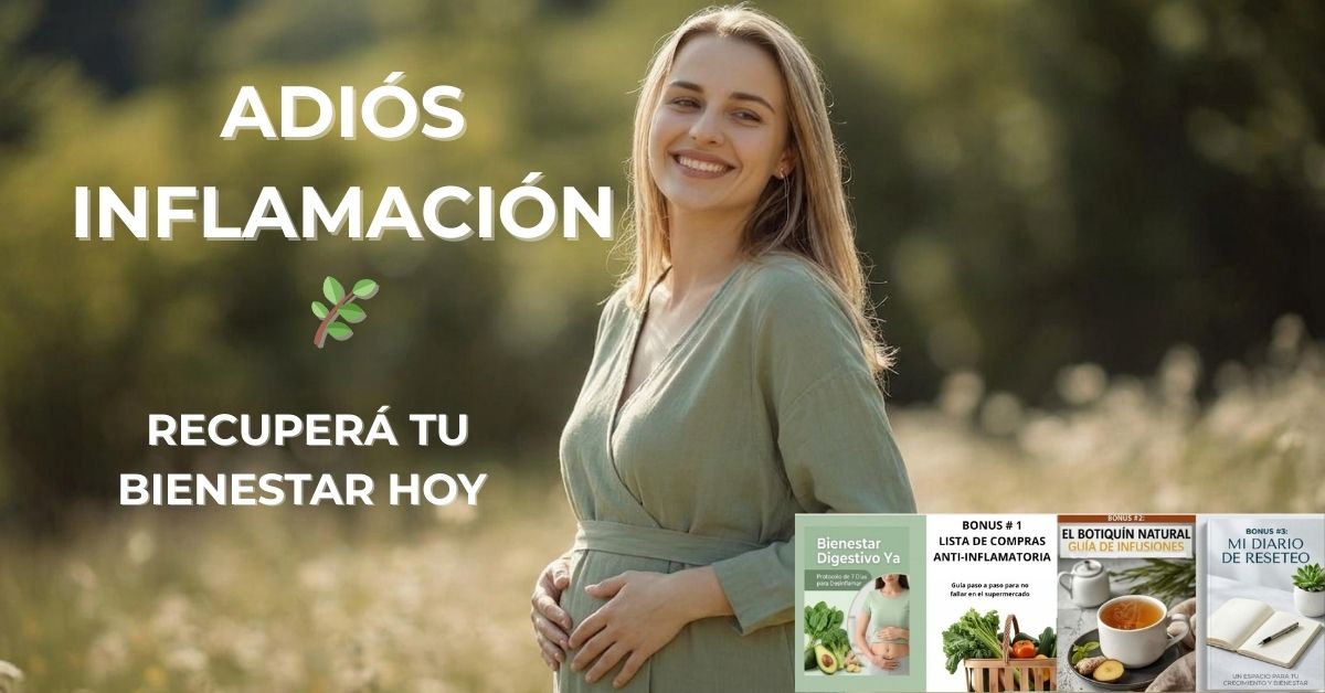 PACK ADIÓS INFLAMACIÓN: Protocolo de Reseteo 7 Días + 3 Bonus de Regalo 🎁