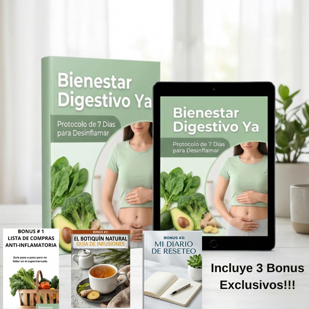 PACK ADIÓS INFLAMACIÓN: Protocolo de Reseteo 7 Días + 3 Bonus de Regalo 🎁